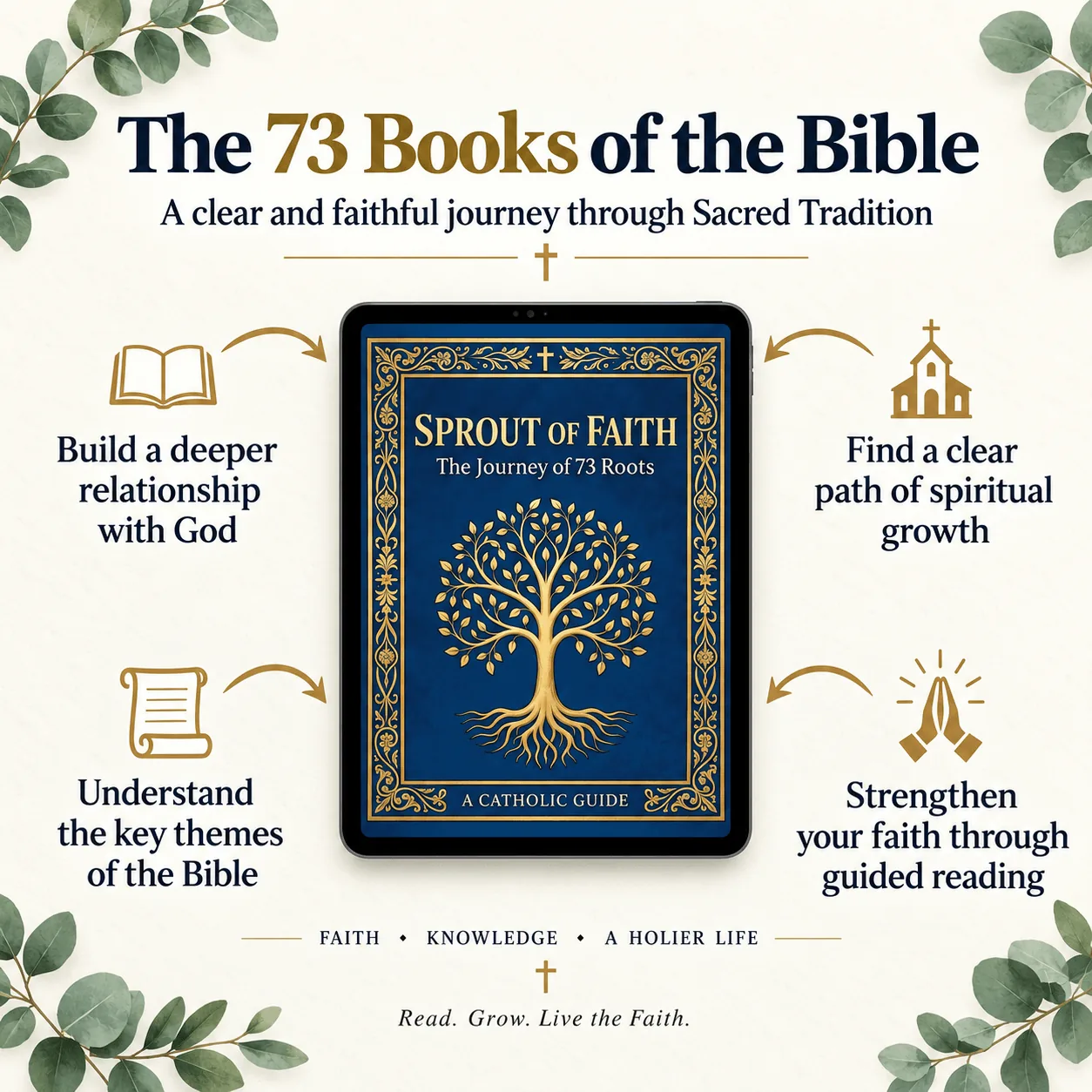 The 73 Books of the Bible presented in the Sprout of Faith ebook