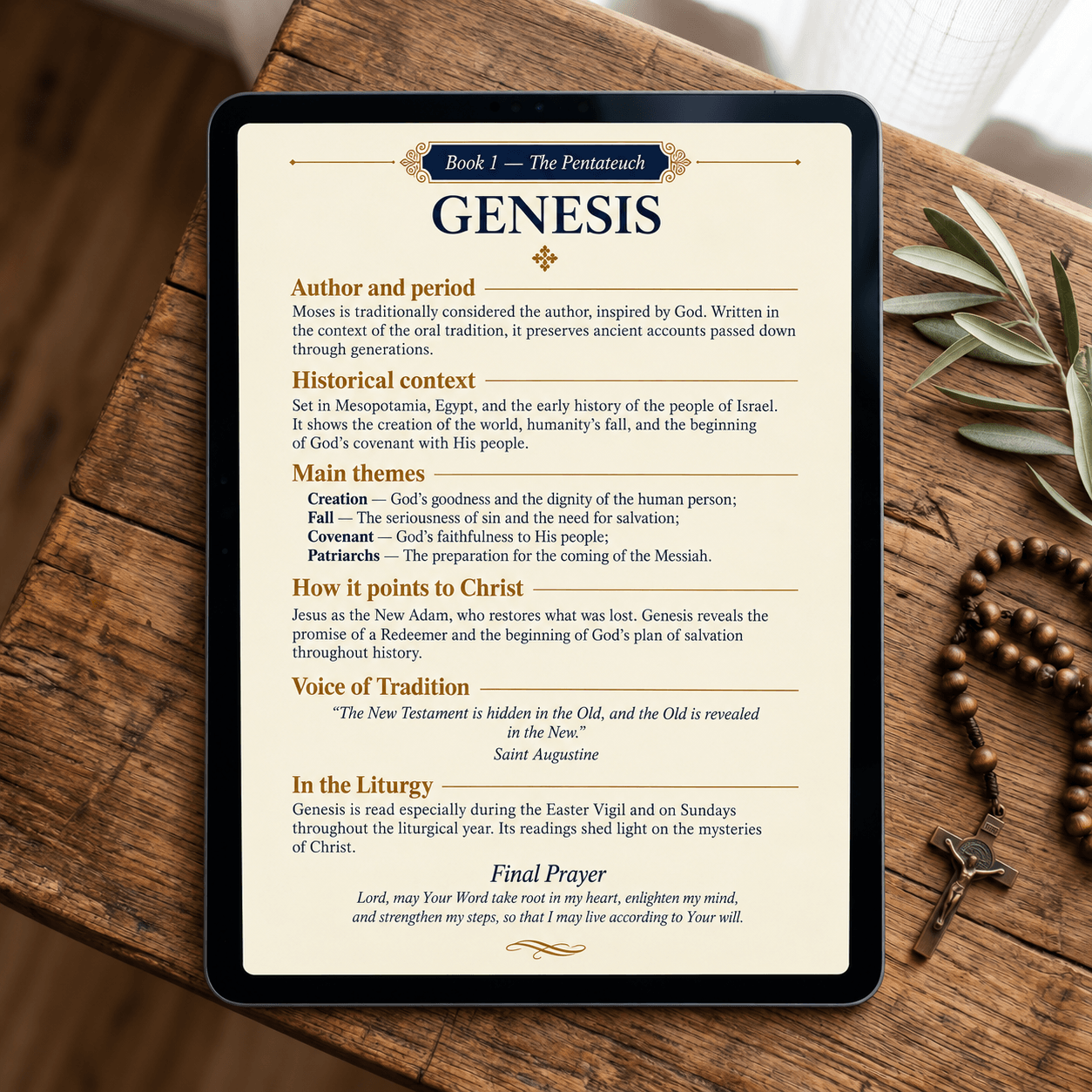 Genesis sample page inside the Sprout of Faith ebook